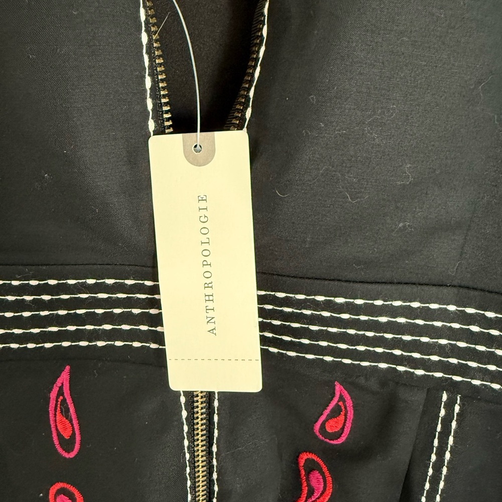 MAEVE from ANTHROPOLOGIE Black Dress with Vibrant Embroidery - Picture 9 of 10